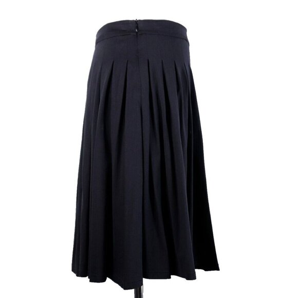Ca Va De Soi Women Small Calypso Black Pleated Skirt Side Zip A-Line Cotton Mini - Picture 9 of 9